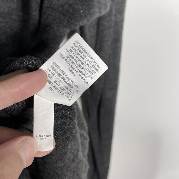 Madewell 2XL Heather Gray Modern Tie Front Sweater Lightweight Pullover Scoop - Picture 7 of 11